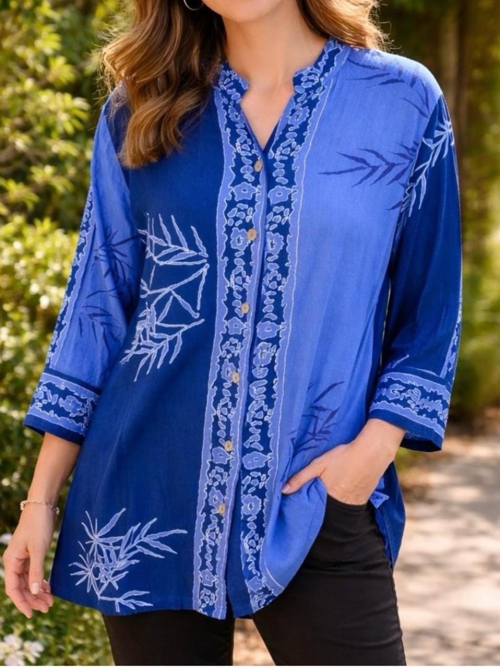 Soft surroundings/ 3/4 sleeves tunic / size XL
